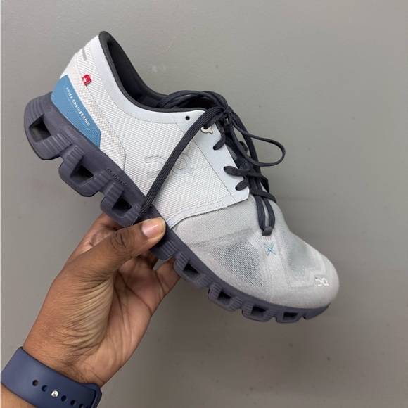 On Running Athletic Shoes - White and Gray - Picture 1 of 8